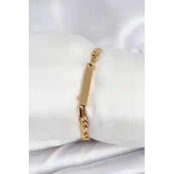 316L Çelik Gold Renk Yazı Yazmaya Uygun Kadın Bileklik