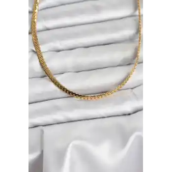 316L Çelik Gold Renk Zincir Kadın Kolye