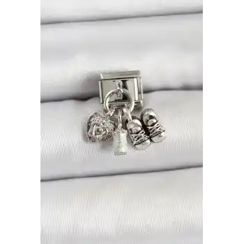 316L Çelik Gümüş Renk Bebek Konsept Nomination Charm