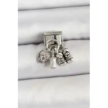 316L Çelik Gümüş Renk Bebek Konsept Nomination Charm