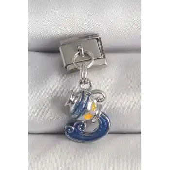 316L Çelik Gümüş Renk Sallantı Kova Burç Model Nomination Charm