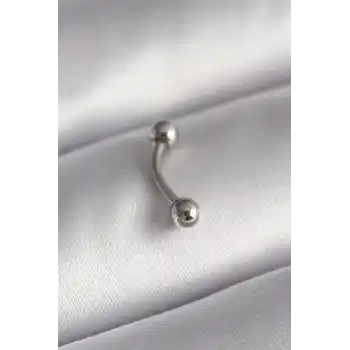 316L Çelik Gümüş Renk Topçuk Model Piercing