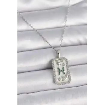 316L Çelik Gümüş Renk Zincir Balık Burcu Zirkon Taşlı Kadın Kolye