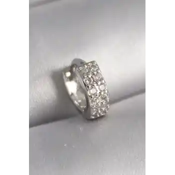316L Çelik Gümüş Renk Zirkon Taşlı Tragus Piercing
