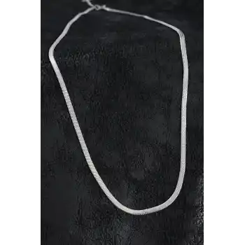 316L Çelik Klasik İtalyan Zincir Model Gümüş Renk Erkek Kolye