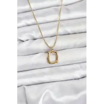316L Çelik Zincir Gold Renk Model Kadın Kolye