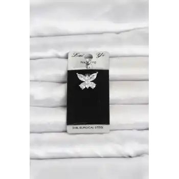 316L Cerrahi Çelik Kelebek Model Göbek Piercing