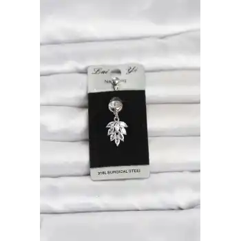 316L Cerrahi Çelik Sallantılı Başak Model Göbek Piercing