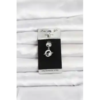 316L Cerrahi Çelik Sallantılı Yıldız Model Göbek Piercing