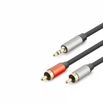 3.5 Mm To 2Rca Kablo 2Lıne Gold 1.5M Siyah HDX1073