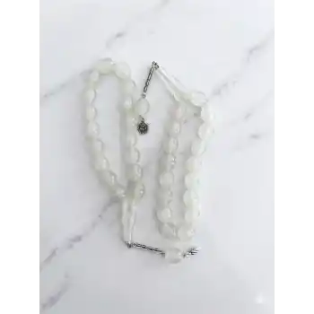 Beyaz Opal Doğal Taş Tesbih