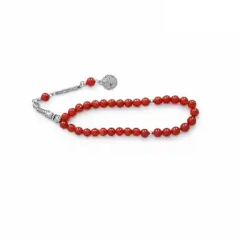 Doğal Akik Taşlı Tespih – Küre Kesim 8 mm