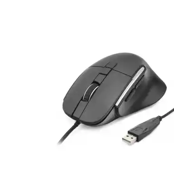 7D Ergonomi̇k Kablolu Ofi̇s Mouse 3600 Dpi - Siyah ND1209B