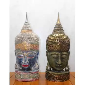 Ahşap Buda Büstü Galıleo-16