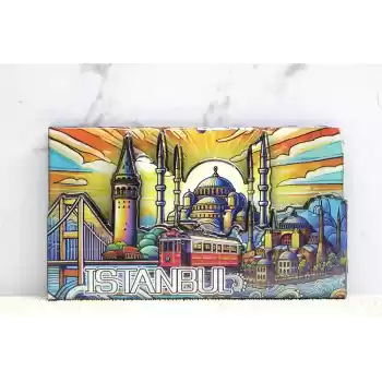 Ahşap İstanbul Temalı Magnet Alk4365