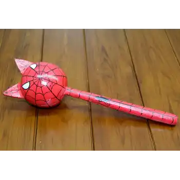 Ahşap Kedili Spiderman Marakas Tekli Polos:24