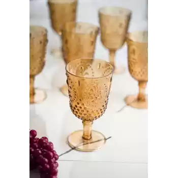 Akrilik Bal Tekli Kadeh & Su Meşrubat Kahve Yanı Bardağı 450 ml ( Cam Değildir )
