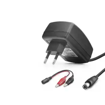Akü Şarj Adaptörü 12V 2.5A 30W Krokodil Uç Siyah B5057