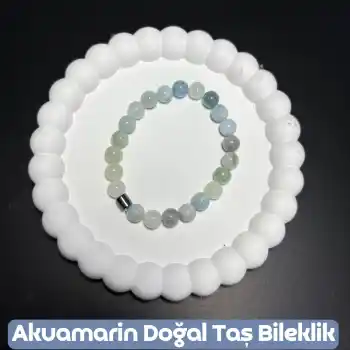 Akuamarin Doğal Taş Bileklik