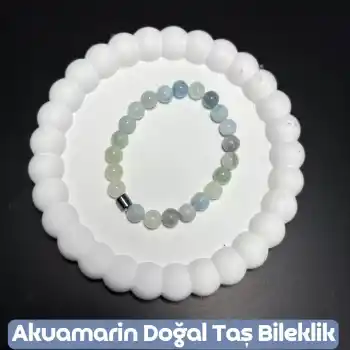 Akuamarin Doğal Taş Bileklik