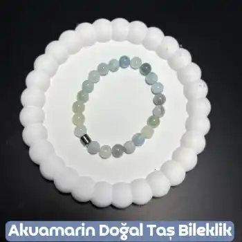 Akuamarin Doğal Taş Bileklik