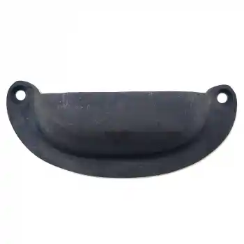 Antika Tarz Dekoratif Pirinç Düz Tas Mobilya Kulbu - 37x87 mm, Oksit