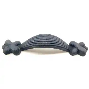 Antika Tarz Dekoratif Pirinç Örgü Mobilya Kulbu - 22x120 mm, Oksit