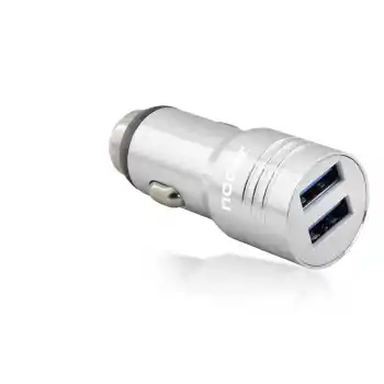 Araç Şarj Adaptörü 2X Usb 3.4A Metal - Gümüş ND1075