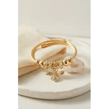 Arı Model Gold Renk Charm Bileklik