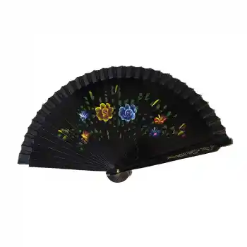 Bambu Çift Taraflı Siyah Yelpaze 12 li Paket