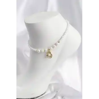 Beyaz İnci İstiridyeli Model Halhal