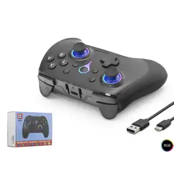 Bluetooth Gamepad Pc Ios Android Switch Ps3 Ps4 Uyumlu Rgb - Siyah ND505B