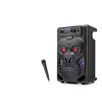 Bluetooth Karaoke Hoparlör Fm 8 Mikrofonlu 34 X 22.7 X 17.6 Cm - Siyah ND2820