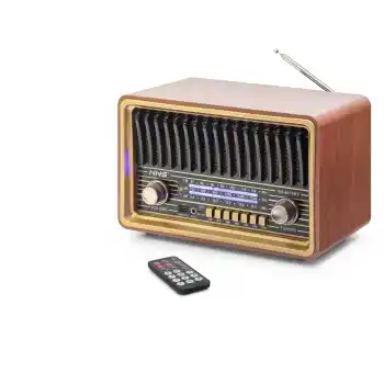 Bluetooth Nostaljik Hoparlör Fm Kumandalı 30 X 16 X 18.8 Cm NS8075BT