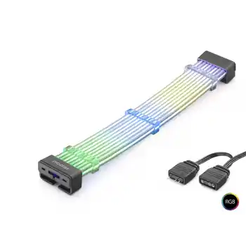 Bükülebilir Sleeved Ekran Kartı Argb Lightboard 2X8 Pin 44 Led Siyah ND2803B