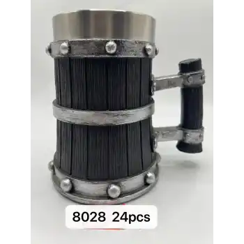 Büyük Boy Gümüş işlemeli Çelik Kupa Kod 8028