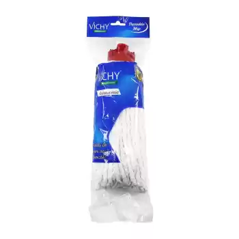 BÜYÜK BOY  ÖRGÜLÜ İPLİ = 27CM  PÜSKÜL PAMUK MOP (5069)