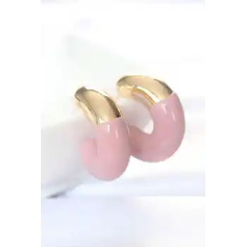 CCB Gül Kurusu Gold Çift Renk Küpe