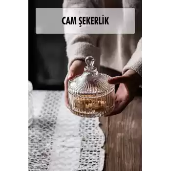 Çizgili Cam Şekerlik