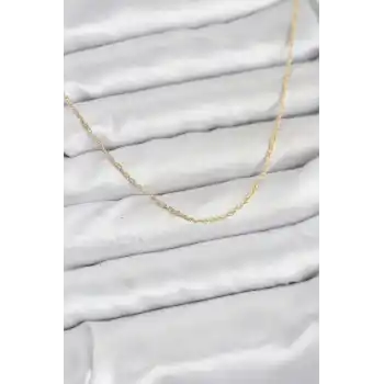 CM 14K Gold Renk Burgu Model 60 cm Kadın Kolye