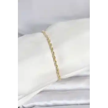 CM 14K Gold Renk Burgu Model Kadın Bileklik