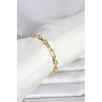 CM 14K Gold Renk Kalın Zincir Model Kadın Bileklik