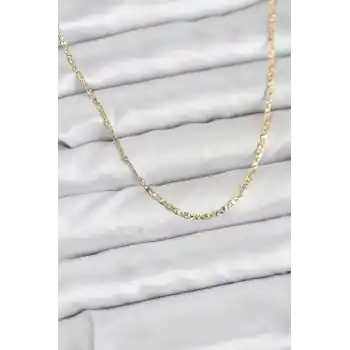 CM 14K Gold Renk Pirinç Lazer Model 60 cm Kadın Kolye