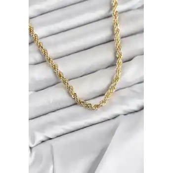 CM Burgu Model Gold Renk Pirinç 60 cm Kadın Kolye