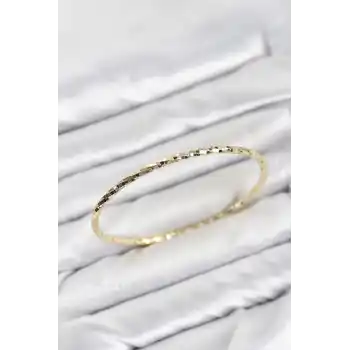 CM Gold Renk Lazer Kesim 65 mm Bilezik