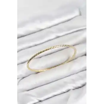 CM Gold Renk Lazer Kesim Model 65 mm Bilezik