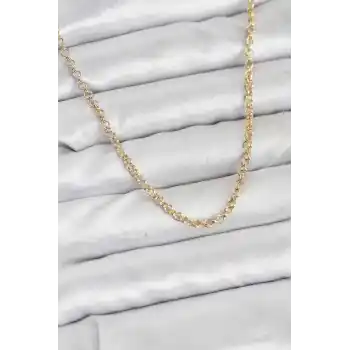 CM Gold Renk Pirinç Halkalı Model Kadın Kolye