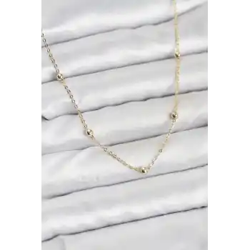 CM Gold Renk Top Zincirli Kadın Kolye