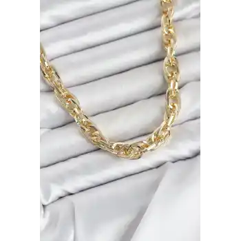 CM Kalın Burgu Model Gold Renk 60 cm Kadın Kolye