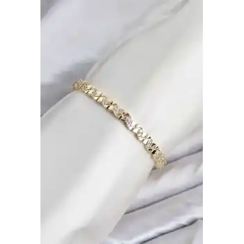 CM Model Zirkon Taşlı VIP Seri Gold Renk Pirinç Kadın Bileklik